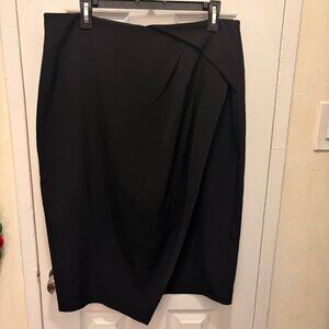 Calvin Klein Women’s Black Draped Pencil Skirt Size 12 – Workwear Classic